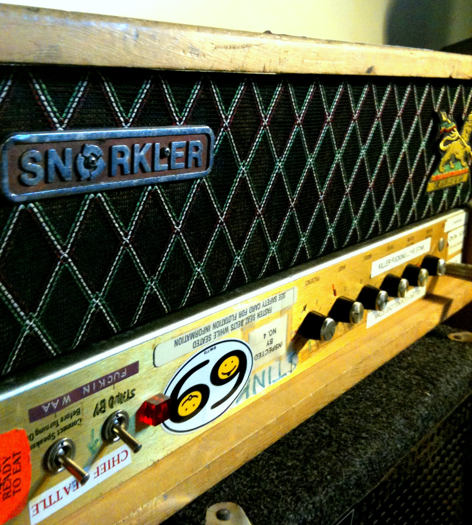 Ronnie Champagne's Modified Marshall JCM800 aka The Snorkler oblique