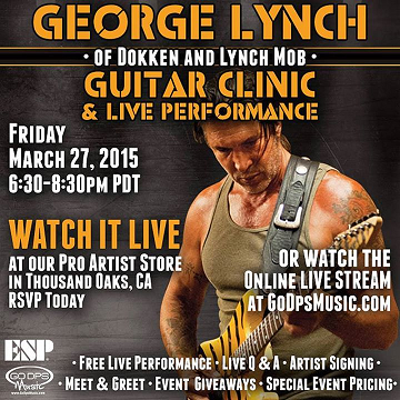 George Lynch Guitar Clinic 27 Mar 2015