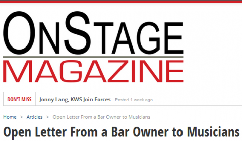 OnStageMagazine Posts Craigslist Rant By Club Bar Owner
