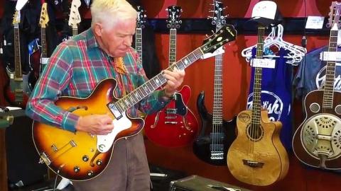Grampa kills it on guitar shocking patrons staff and family
